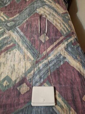 Calvin Klein Mini Crossbody Bag – White Leather Chain Strap